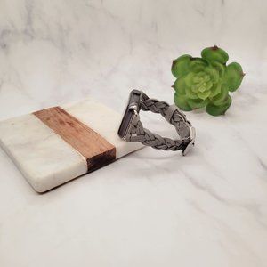 Leather Apple WatchBand Women Braided Strap Bracelet for 38mm 40mm 41mm